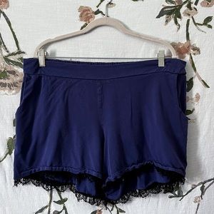 Torrid Navy Blue Lace Trim Shorts